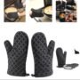 2 Pcs Oven Gloves Heat Resistant Kitchen Gloves Random Color Pair