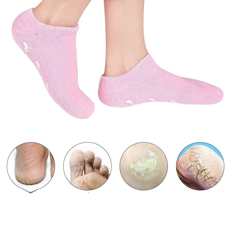 Silicone Gel Moisturizing Socks for Dry Feet & Ankles - Image 2