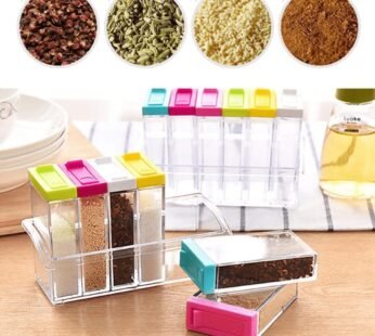 Seasoning Spice Jar Set 6pcs with Tray for Kitchen Organization
