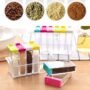 Seasoning Spice Jar Set 6pcs with Tray for Kitchen Organization