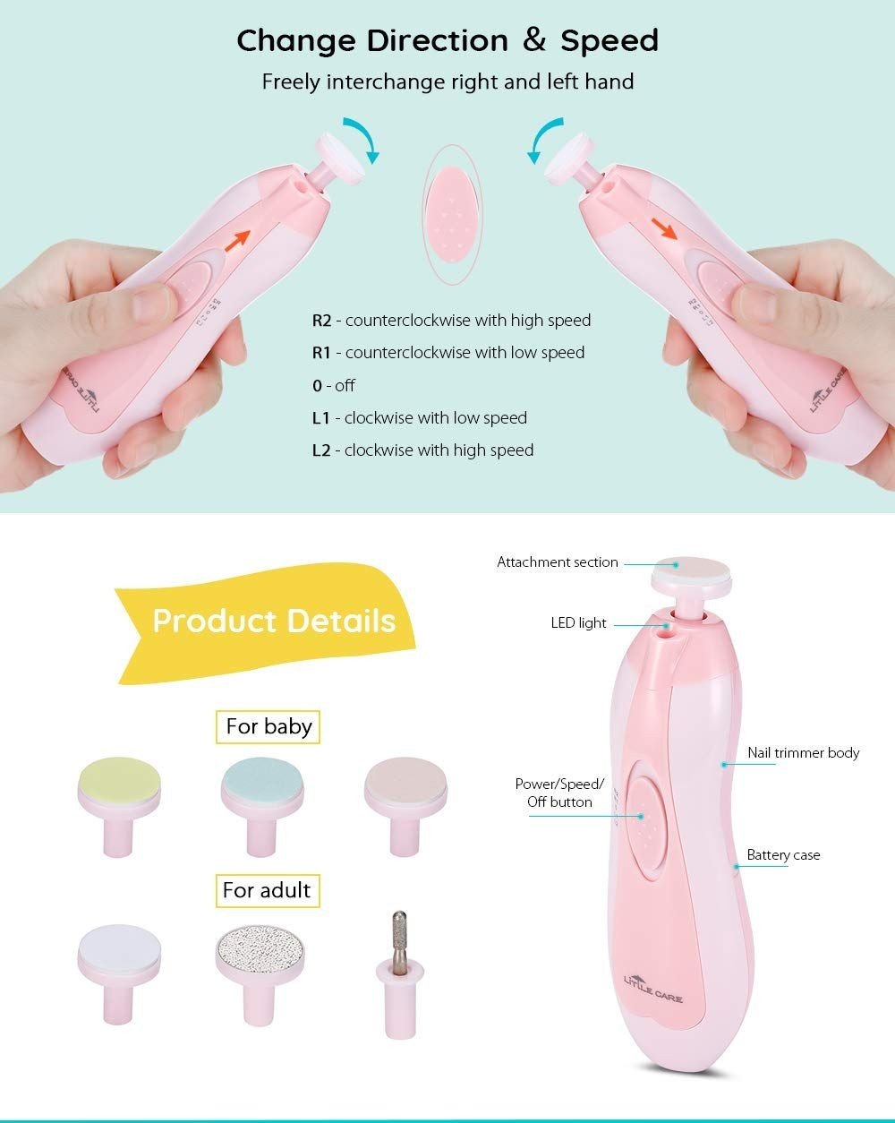 Baby Nail Trimmer Electric Cell Operated - Image 4