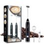 2 in 1 Electric Coffee Beater & Milk Frother USB Rechargeable – Handheld Egg Beater & Whisk Mixer for Coffee, Cream & Kitchen Use