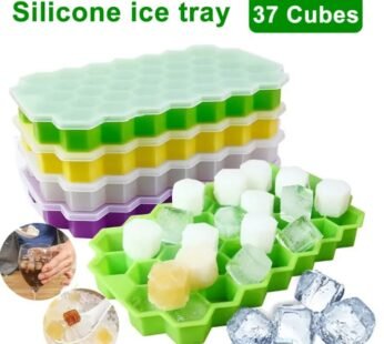 Honey Cube Silicone Ice Cube Tray – 37 Cubes with Lids