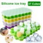 Honey Cube Silicone Ice Cube Tray - 37 Cubes with Lids