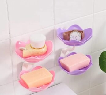Flower Shape Double Layer Soap Holder Bathroom Storage Tray