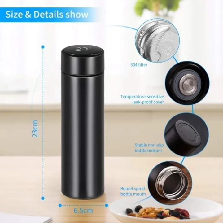 Temperature Display Thermos Water Bottle