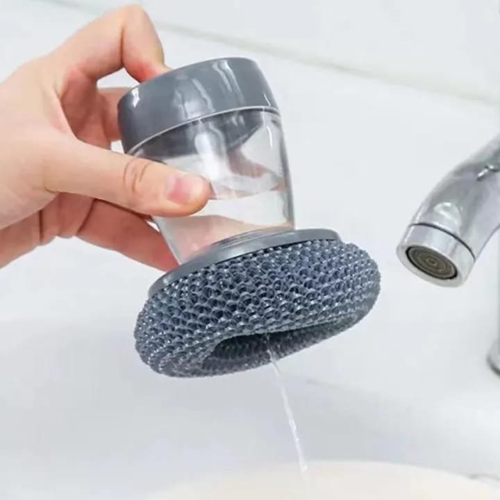 Steel Dish Scrubber Liquid Brush - Image 4