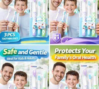 Soft Bristle Toothbrush Set 3PCS for Kids & Adults Price in Pakistan