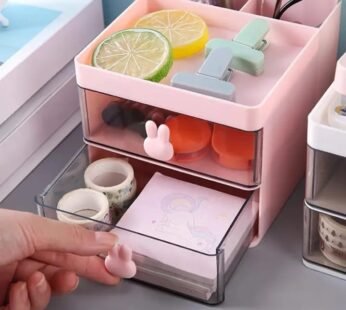 Rabbit Desk Organizer with 2 Drawers