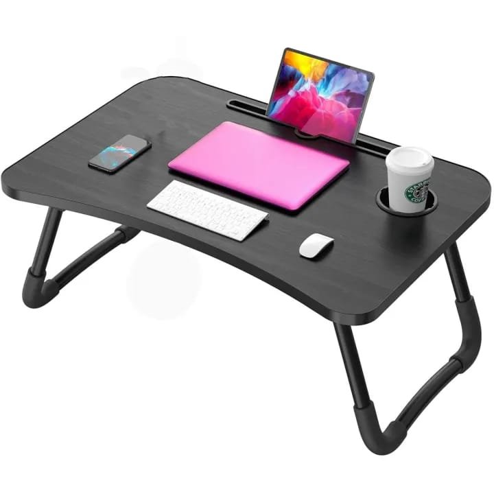 Laptop & Study Folding Table with Cup Holder - Image 2