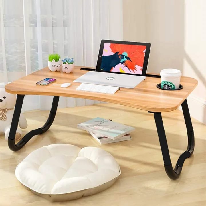 Laptop & Study Folding Table with Cup Holder - Image 3
