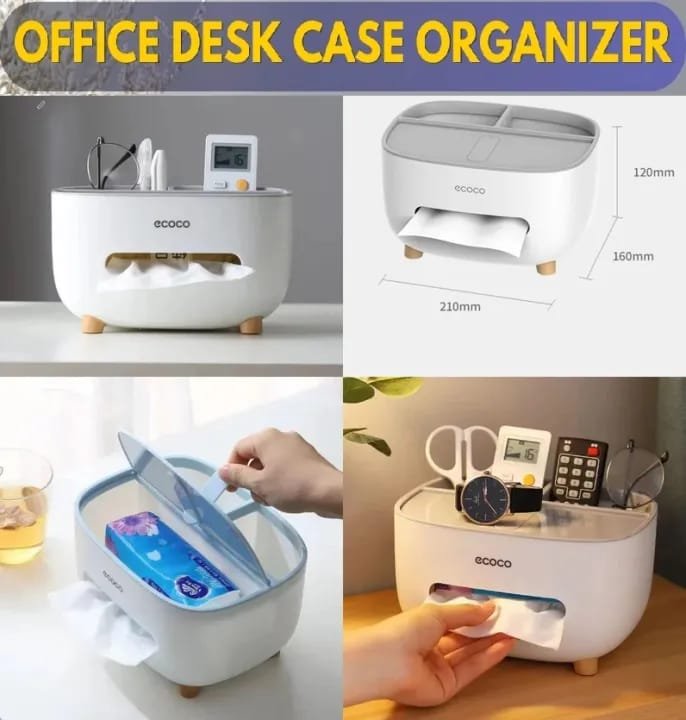 Multifunctional Tissue Box Cover Organizer - Image 2