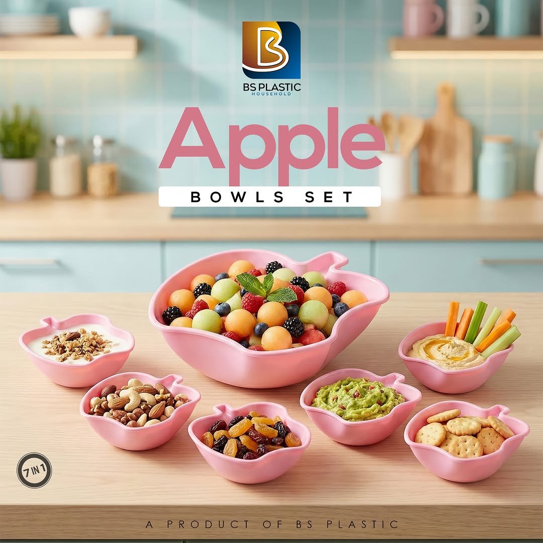 7 Pcs Apple Bowl Set