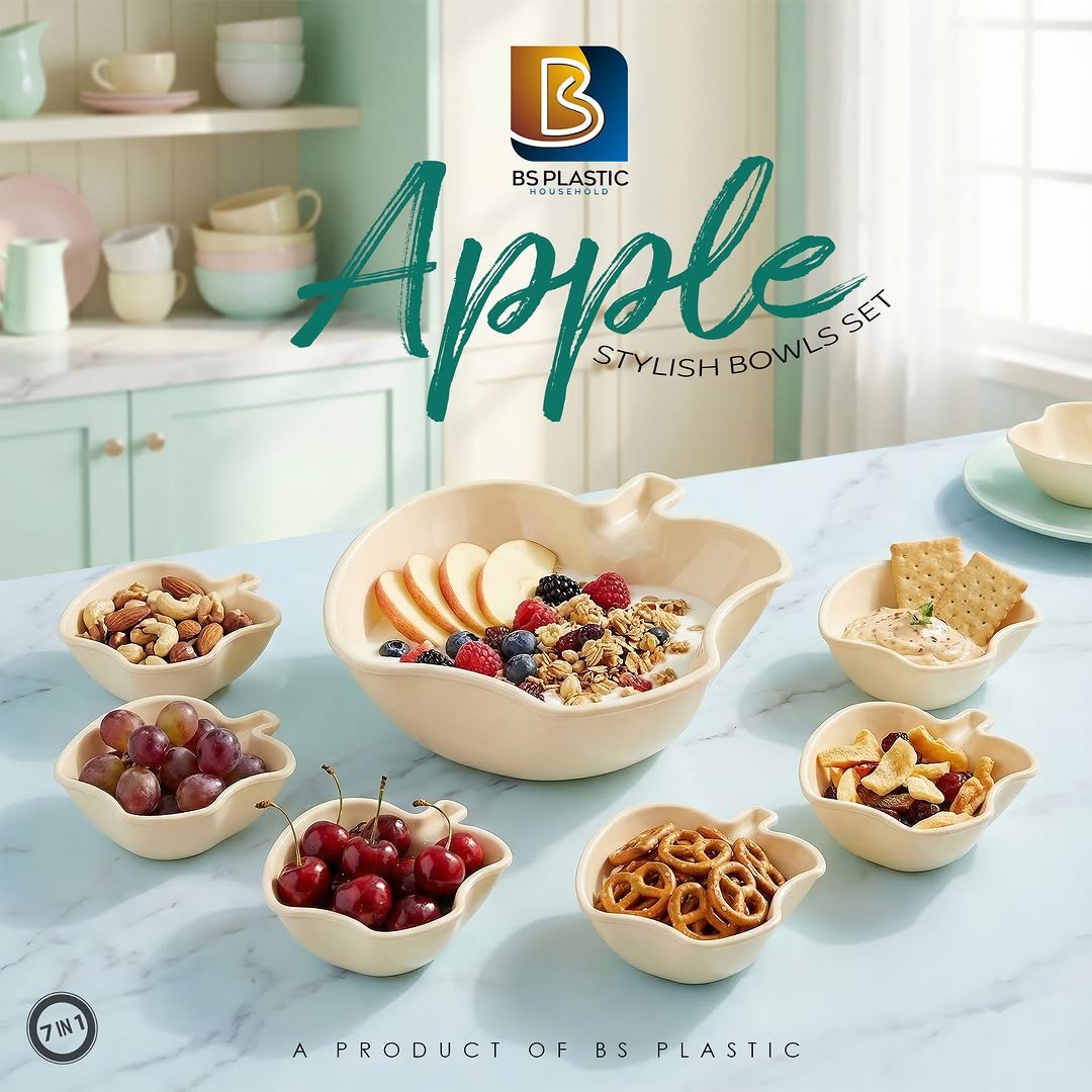 7 Pcs Apple Bowl Set - Image 3