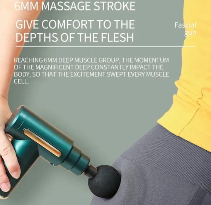 Relax and recover faster with this Multipurpose Deep Tissue Massage Gun Machine. Designed with powerful percussion technology and multiple massage heads, it helps relieve muscle pain, improve blood flow, and reduce fatigue for full-body relaxation at home - Image 3
