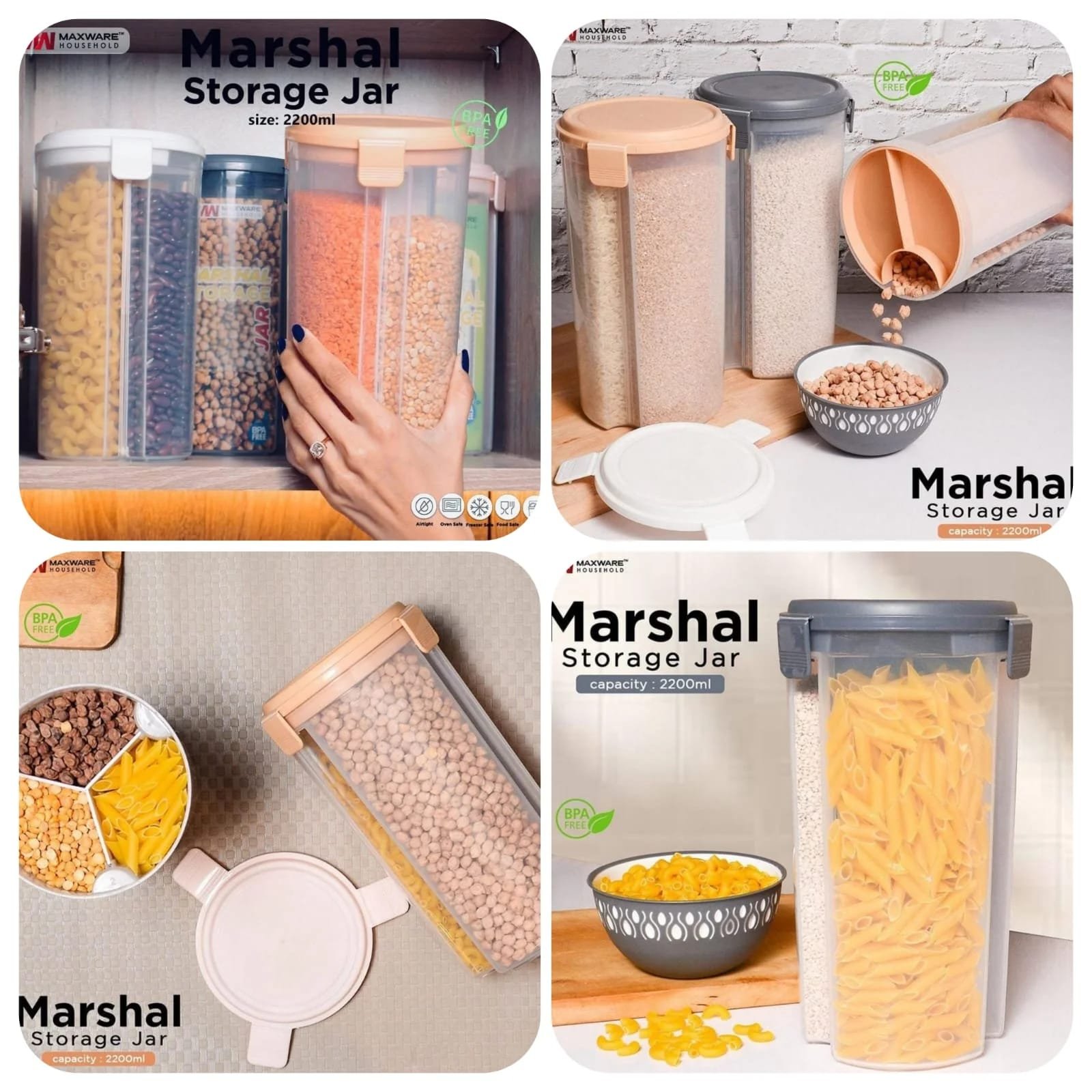 MAXWARE MARSHALL Storage Jar 2200ML - Image 3