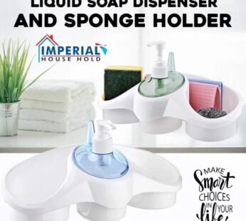 3 in 1 Soap Dispenser Sponge Holder Kitchen Organize