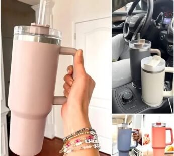 1200ml Tumbler with Straw Leak Proof Car Friendly