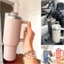 1200ml Tumbler with Straw Leak Proof Car Friendly
