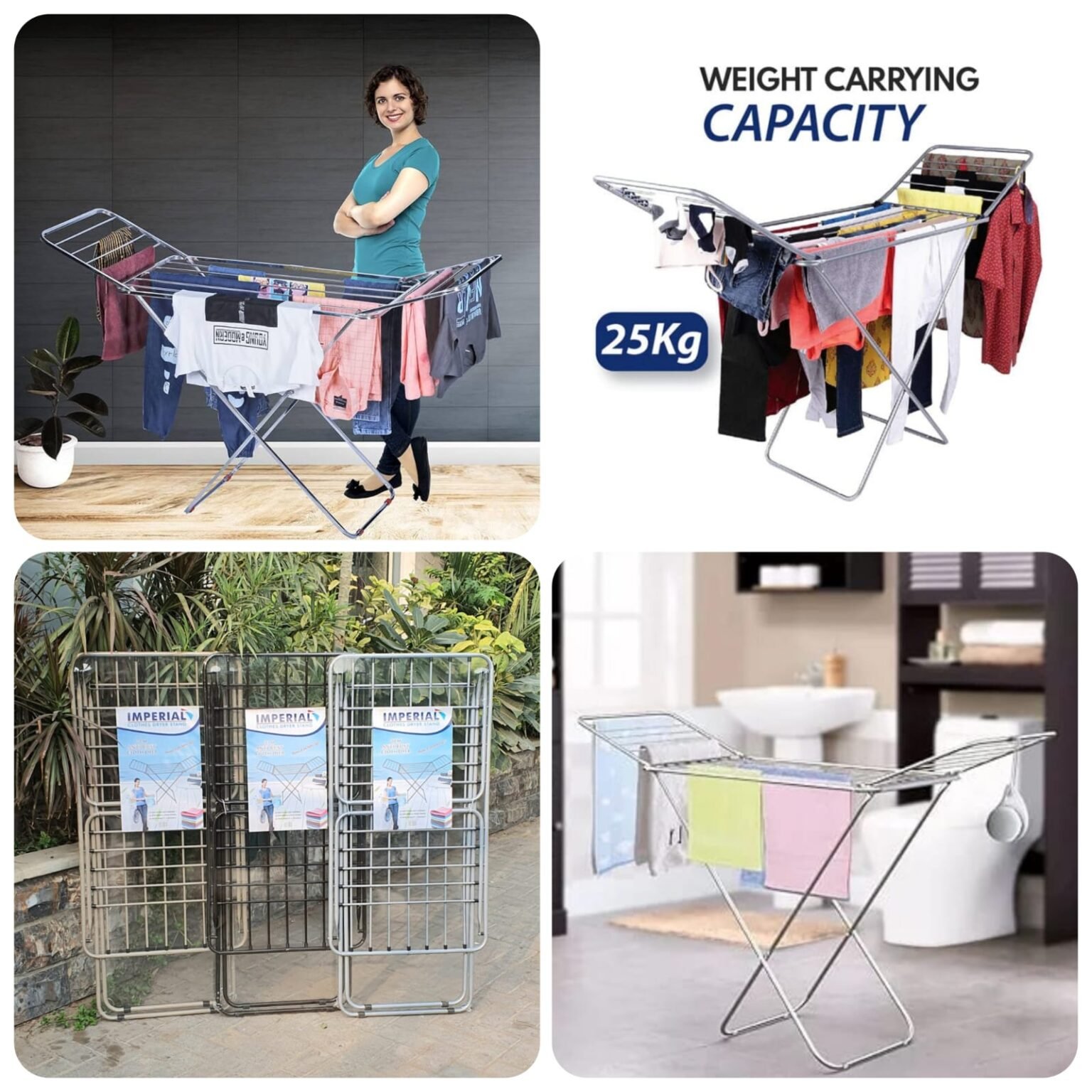 Premium Metal Folding Cloth Dryer Stand - Image 2