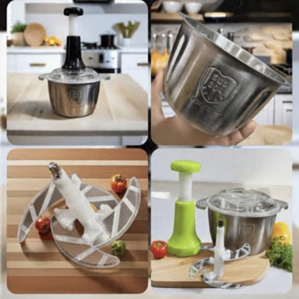 2L Stainless Steel Manual Chopper - Image 2
