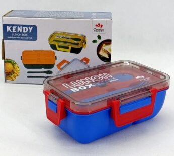 Kendy 2 Portion School Lunch Box with Spoon Fork
