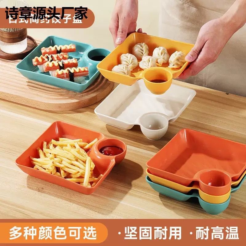 10 Pcs Multi-Function Spit Bone Dish Household Food Grade Plastic Round & Square Side Plates Set - Image 2
