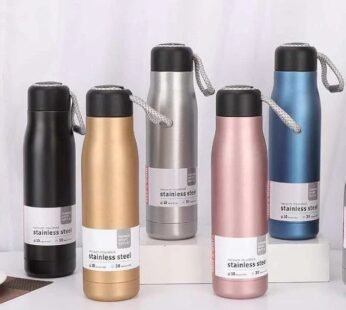 Matte Stainless Steel Water Bottle with Rope