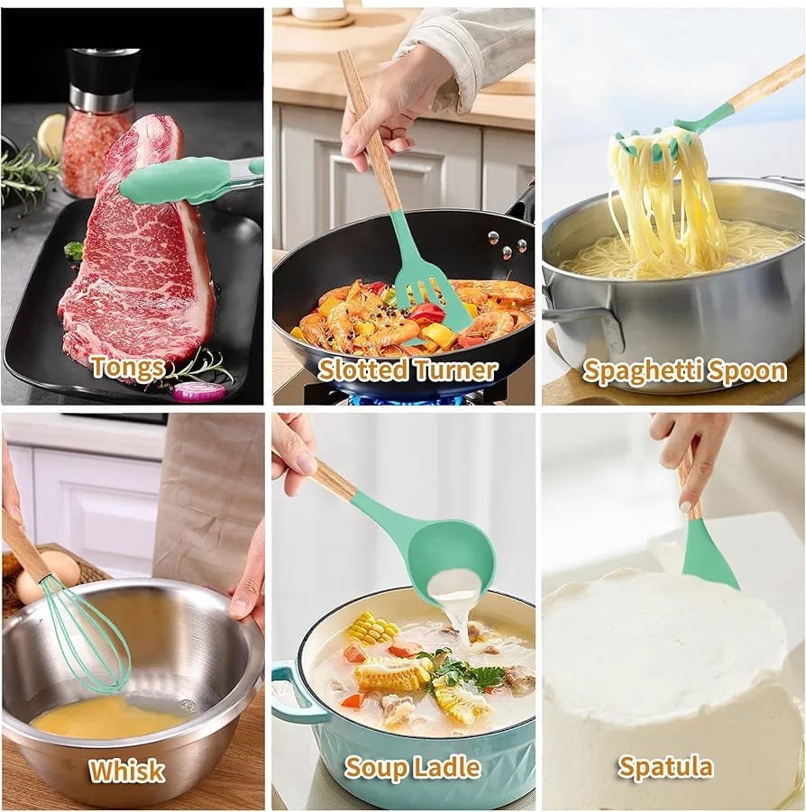 Heat-Resistant Silicone Spoon Set – 12PCS - Image 6
