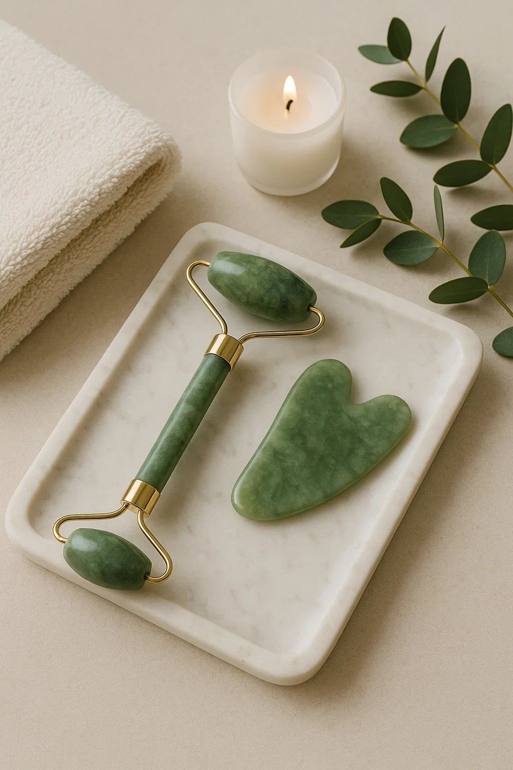 Jade Roller + Gua Sha Set - Image 4