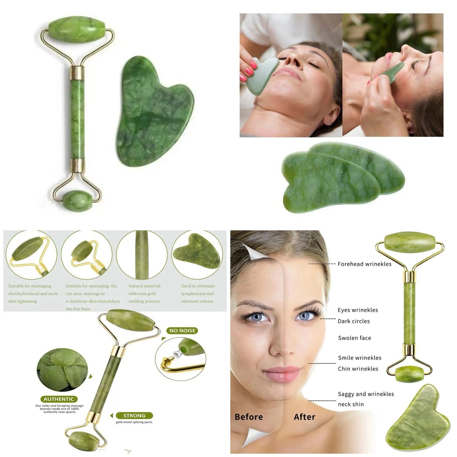 Jade Roller + Gua Sha Set - Image 2