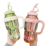 1300ML Ice Cream Sipper Water Bottle with Ice Cream Straw