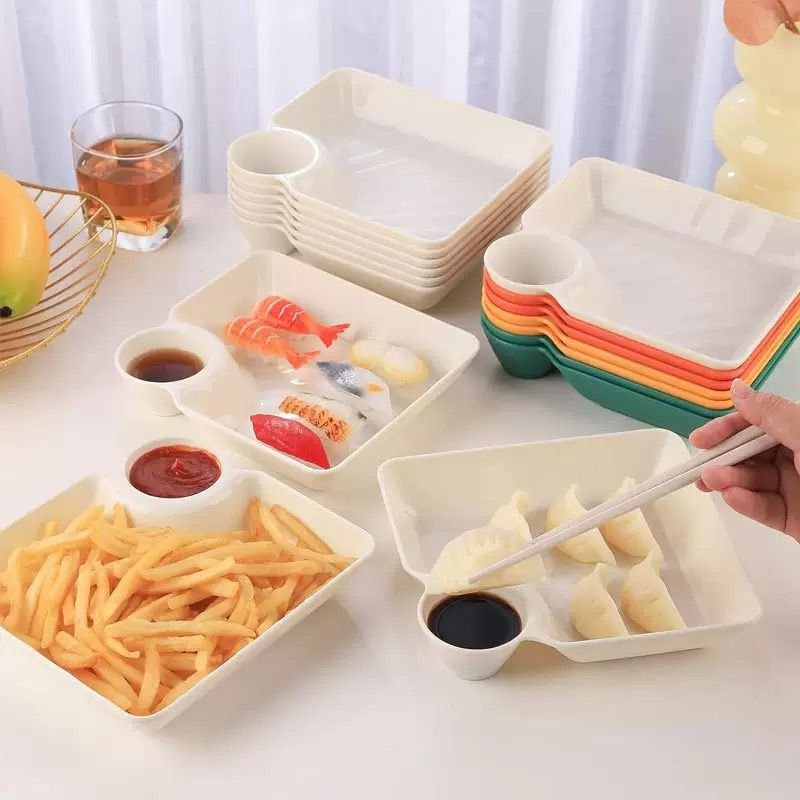 4PCS French Fries Serving Plate Set