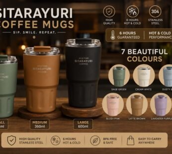 SITARAYURI Stainless Steel Mug with Carry Strap